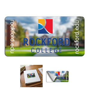 4&rdquo; x 2&rdquo; Rectangle Full Color Removable 6 Mil Kiss-Cut Stickers &ndash; Rounded Corners